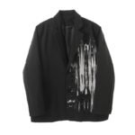 P115 Dark Pioneer Graffiti Print Personality Baggy Suit Jacket