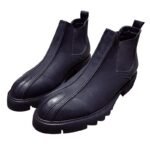 105A-181-1 Simple Black Casual Leather Shoes