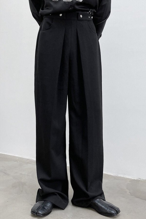 Korean Version of The Simple Buckle Decoration Suit Sweeping Men