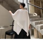 Summer Dark Asymmetric Short Sleeve T-shirt