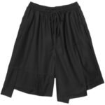 K1905 P65 Dark Asymmetric Japanese Loose Shorts