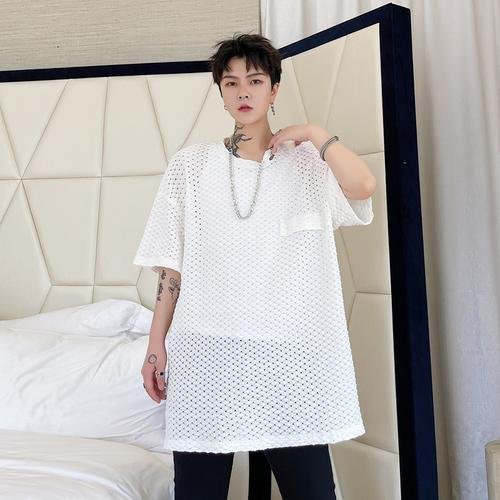 KK1665/P65 Hollow Round Neck Loose Short Sleeve T-shirt