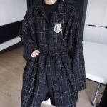 P165 Mid-length Small Fragrance Coat Fashionable All-match Over The Knee Coat