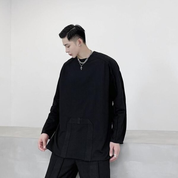 A452--652--P75  A New Round Collar, Dark Collar, Wind Jacket, Woolen Sweater, Men's Fashion Blazer  Tide