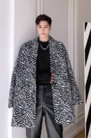 P135 Winter Personality Thick Long Suit Jacket