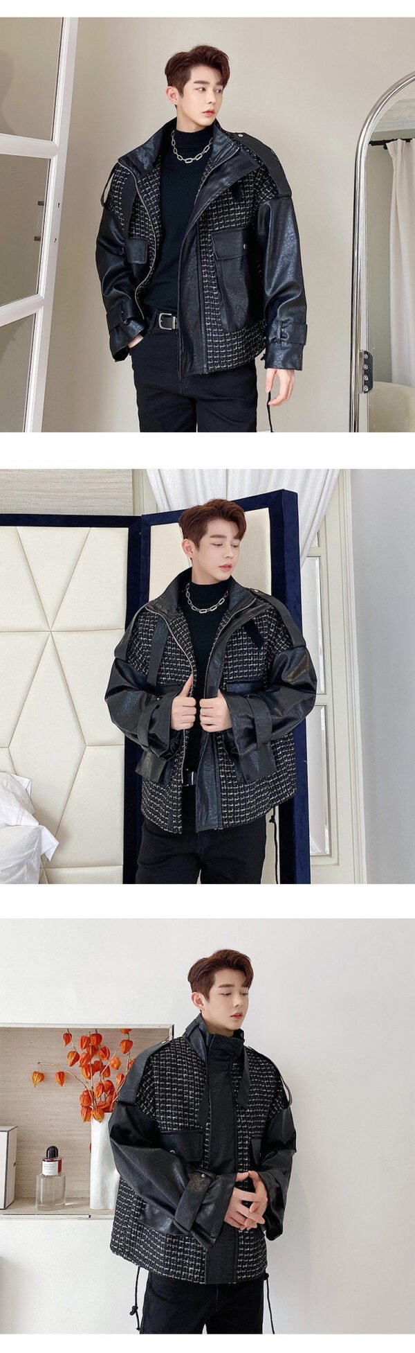 H1138 P115 Stitching Fried Street Jacket