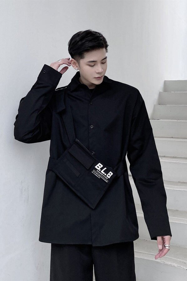 P85 Dark Three-dimensional Pocket Shirt Jacket