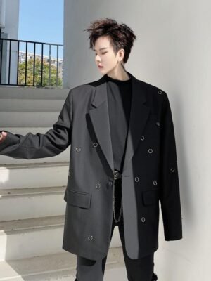 KK1586/P195 Hand-stitched Golden Ring Jacket Suit