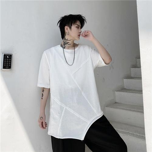 ST13 Summer New Irregular Loose T-shirt