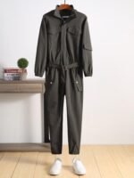Trendy Hip Hop Suit Loose Legged Jumpsuit Autumn Wear American Jacket