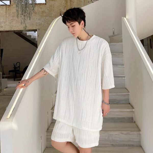 KK1706/P75 Round Neck Loose Men's Short Sleeve T-shirt