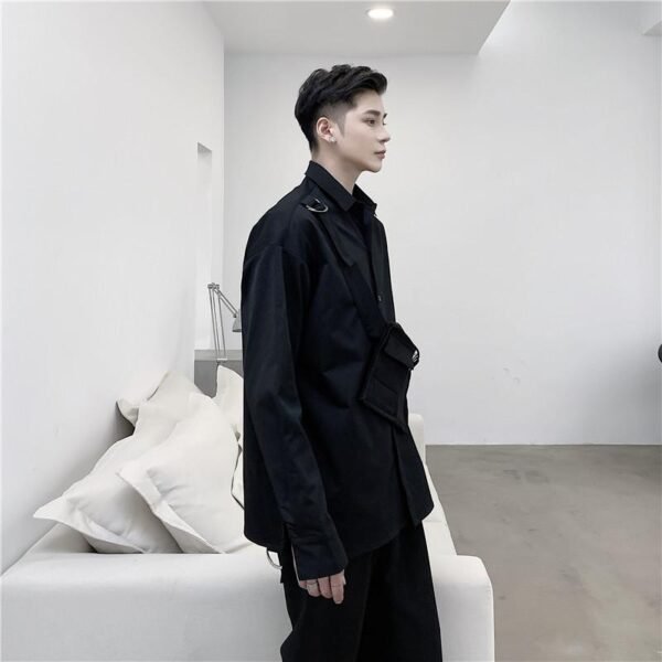 P85 Dark Three-dimensional Pocket Shirt Jacket