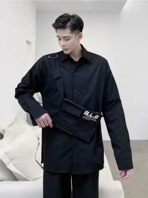 P85 Dark Three-dimensional Pocket Shirt Jacket