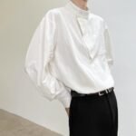 Original Design Cool Neutral Set Loose Linen Cotton Collar Shirt
