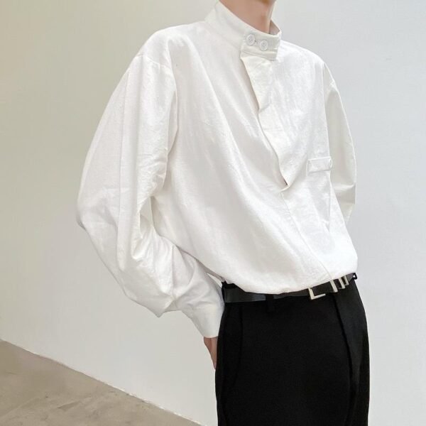 Original Design Cool Neutral Set Loose Linen Cotton Collar Shirt
