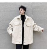 KK1576 Winter Pure Thicken Jacket Men's Loose Cotton Jacket
