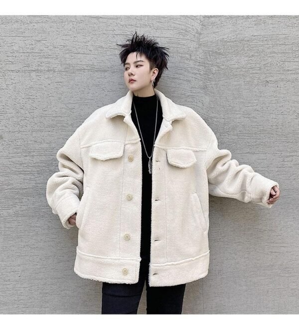 KK1576 Winter Pure Thicken Jacket Men's Loose Cotton Jacket