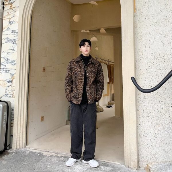 Both Side Can Wear Leapard Jacket