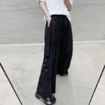 DK204 Casual Pants with Various Wearing Methods Men's Leggings and Overalls Loose Trend Straight Wide-leg Pants