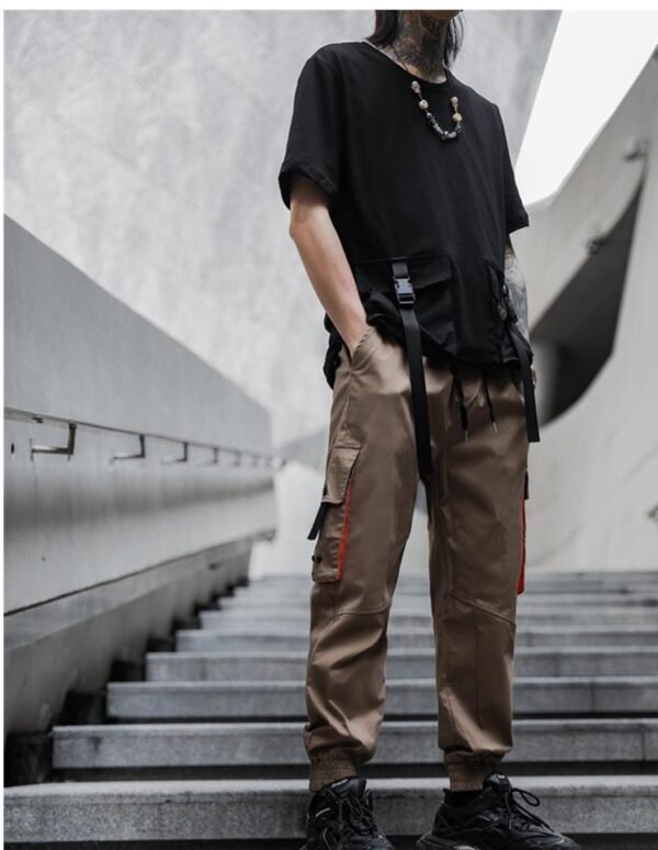 Men's loose stand collar short sleeve T-shirt