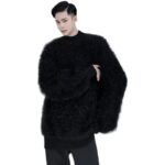 Androgynous Mohair Sweater Oversize Sweater White Sweater Black Sweater