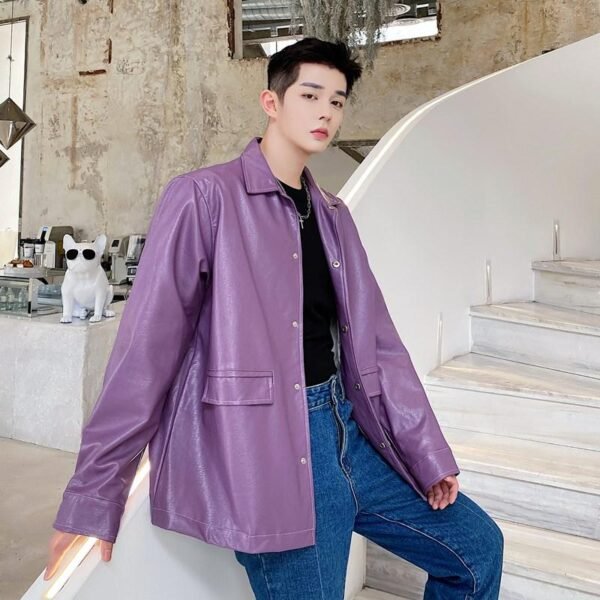 P110 New Loose Long Street Biker Jacket