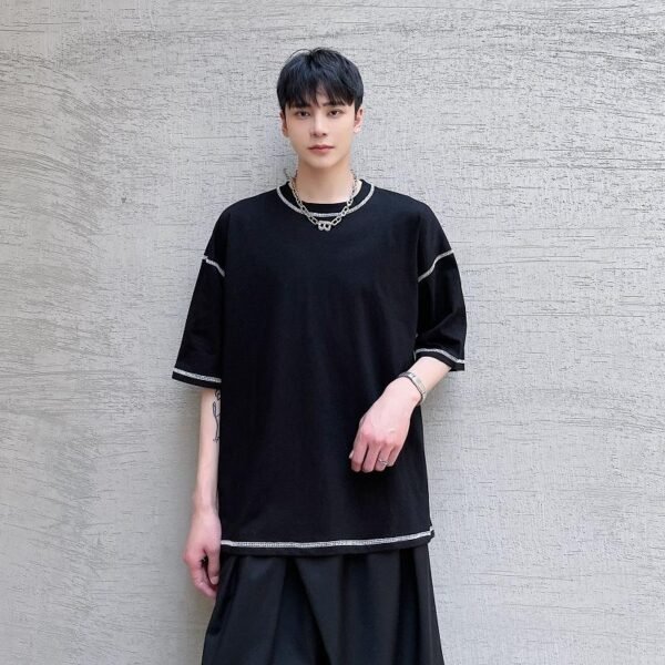 A345-1803-P50 Half Sleeve Ming Series Loose T-shirt