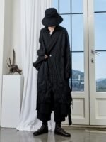 Niche Yoji Yamamoto Dark Design Sense Pleated Strap Long Shirt Jacket