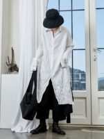 Niche Yoji Yamamoto Dark Design Sense Pleated Strap Long Shirt Jacket