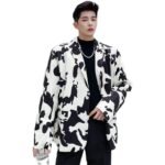 Cow Print Jacket Long Sleeve Cow Coat Men's Blazer