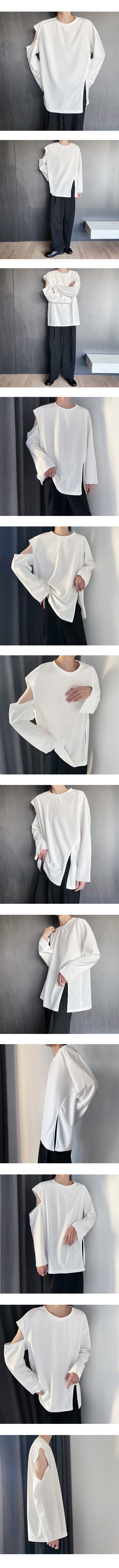 B251 Solid Color Loose Long Sleeve T-shirt