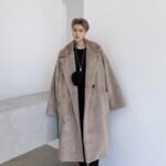 KK1558 solid color metal pendant men's rabbit fur thick coat jacket