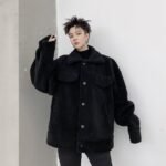 KK1576 Winter Pure Thicken Jacket Men's Loose Cotton Jacket