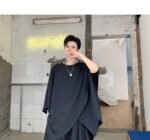 Summer Dark Asymmetric Short Sleeve T-shirt