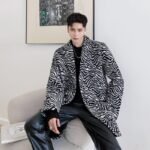 P135 Winter Personality Thick Long Suit Jacket