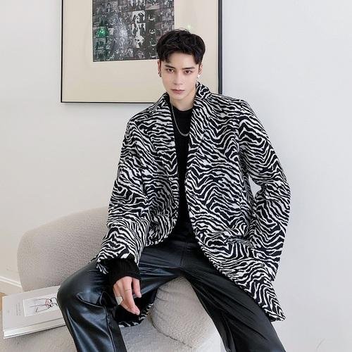 P135 Winter Personality Thick Long Suit Jacket