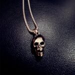 Japanese Set Up Exquisite Solid Small Skull Titanium Steel Couple Necklace