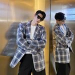 P140 Net Red Hairdresser Small Suit Jacket