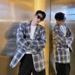 P140 Net Red Hairdresser Small Suit Jacket