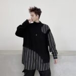 WY06 Dark Series Loose-fitting Small High-necked Tide Men's Shirt