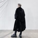 KK1558 solid color metal pendant men's rabbit fur thick coat jacket