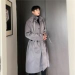 K18-P195 Personalized Design Multi-layer Foldable Cap Long Coat