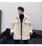 KK1576 Winter Pure Thicken Jacket Men's Loose Cotton Jacket