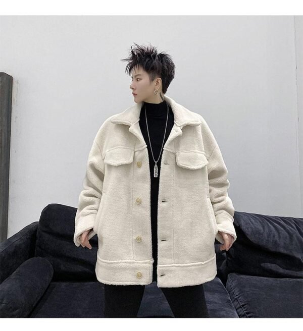 KK1576 Winter Pure Thicken Jacket Men's Loose Cotton Jacket