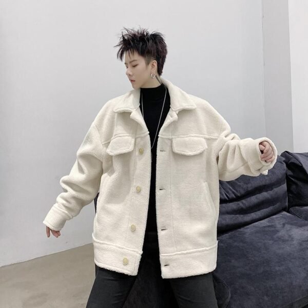 KK1576 Winter Pure Thicken Jacket Men's Loose Cotton Jacket