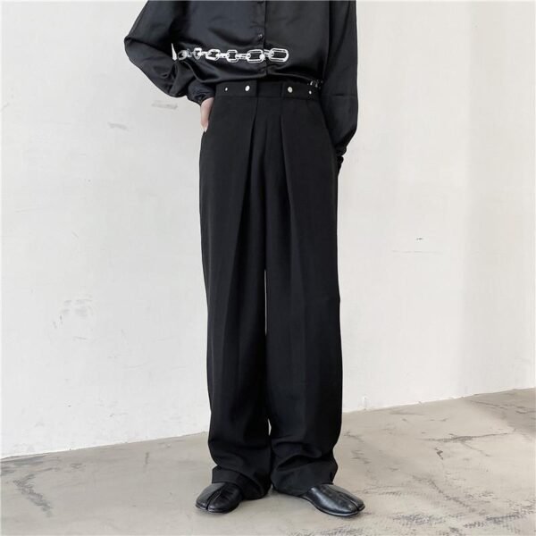 Korean Version of The Simple Buckle Decoration Suit Sweeping Men