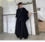 Summer Dark Asymmetric Short Sleeve T-shirt