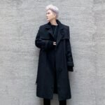 P125 Autumn and Winter Mid-length Men's Windbreaker Loose Lapel Jacket