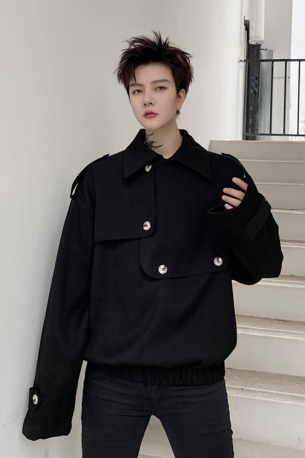 KK1598/P135 Layered Design Pullover Jacket