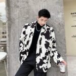 Cow Print Jacket Long Sleeve Cow Coat Men's Blazer